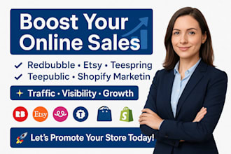 promote redbubble etsy ebay teespring shopify clickbank pinterest marketing