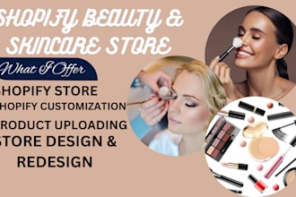 create beauty skincare and cosmetics shopify dropshipping store product listing