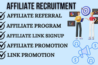 affiliate link recruitment, affiliate link sign up, referral link promotion