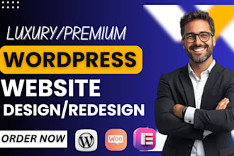 design wordpress luxury website, premium landing page, real estate idx website