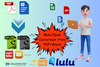 convert ebook from PDF, word to mobi, epub with ocr, functional table of content