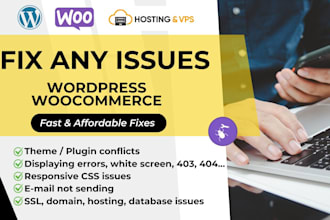 fix wordpress errors and small bugs quickly