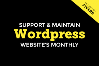 support and maintain wordpress websites monthly