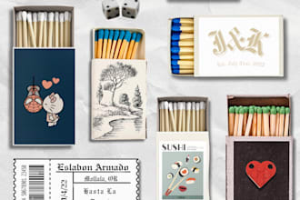 create a custom matchbook collage gift for anniversary or birthday