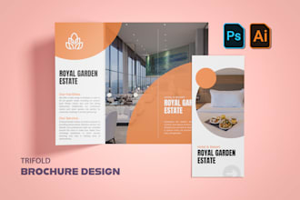 do brochure design, company profile, annual report in bifold, trifold