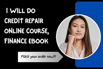 do credit repair online course, finance ebook