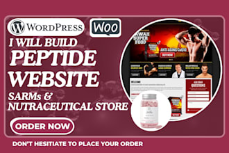 build peptide website, research peptide store, sarms, nutraceutical store