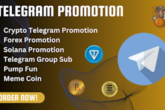 promote telegram and develop bot scraping telegram nfts, solana, meme coin token
