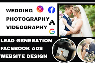generate wedding photography leads event planning lead landing page facebook ads