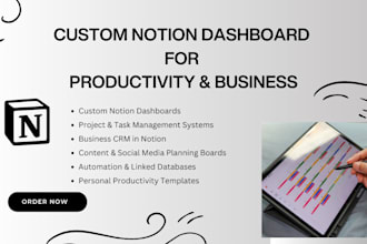 create a custom notion dashboard for productivity business workflow