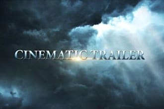 create a cinematic book trailer, book teaser, or movie style promo video