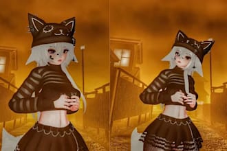 custom vrchat avatar avi  vr character vrc avatar furry nsfw avatar vr assets