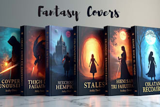 design a mystic fiction fantasy book cover design