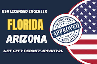 review stamp as a licensed civil and structural engineer in florida and arizona