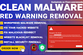 clean malware, remove google blacklist or red warning