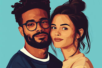 create a romantic family couple portrait