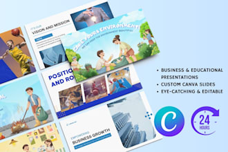 design a business or educational presentation in canva