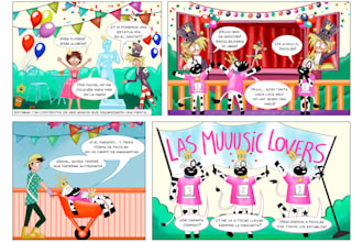 create a fantasy children comic book illustration