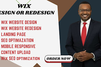 create wix website design and redesign wix website, wix website redesign and SEO