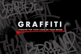 create graffiti tag for your logo or your brand vector