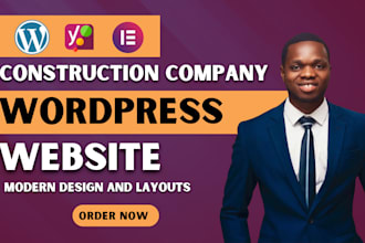 create a wordpress construction website for construction companies