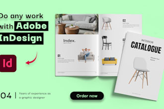 create brochures, lookbooks, promotional catalogs, and magazines using indesign