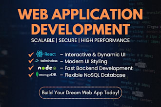 develop web applications using react, node, mongo db, tailwind css