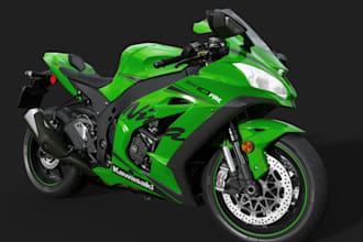 craft 3d bike animation, 3d electric bicycle, gtav design, motorcycle  game ue5