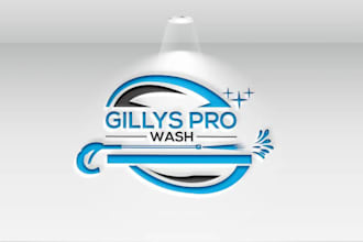 create a modern abstract wash logo design for your business