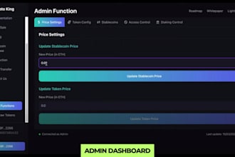 create ico presale website, presale smart contract integration with admin panel