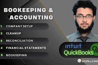 do accounting, bookkeeping, set up, clean up in quickbooks
