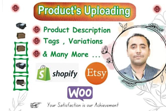 upload list products on shopify etsy woocommerce