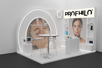 model and render your expo exhibition stand 3d in sketchup