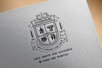 design elegant vintage coat of arms and family crests with a regal touch