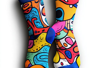 draw a creative socks unique sock design for you