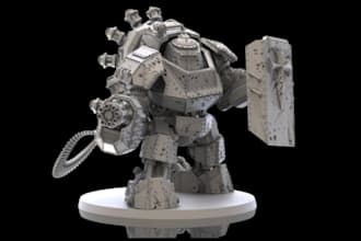 sculpt 3d printable miniature space marine 40k warharmer dnd stl