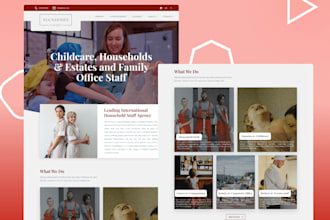 design landing page for household and childcare services