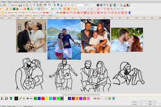 do image for embroidery digitizing outline and line art covert into real pic