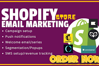 setup shopify email marketing sendwill mailchimp klaviyo omnisend pushowl seguno