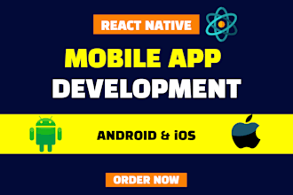 do mobile app development react native for android app, ios app, ai mobile apps