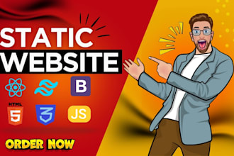 design a world class static website using material UI