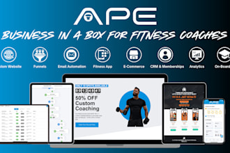 build your online fitness or coaching business, website, sales funnel and app