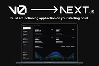 convert your v0 sketch into a full application