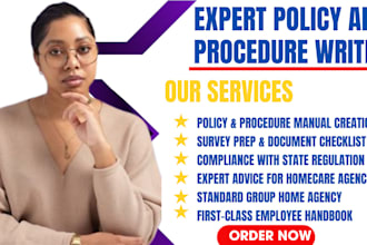 create policy and procedure homecare,medicalcourier grouphome,employee handbook