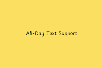 one day of friendly text chat support