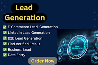 do b2b lead generation,linkedin leads,ecommerce leads, data entry