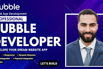 develop a fully functional no code website or app in bubble io