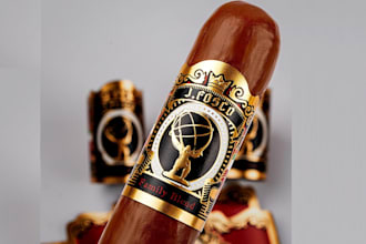 design premium logo for cigar, cigarettes, ring, band, box and label in 12hrs