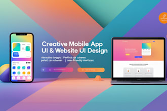 do creative mobile app UI and website UI design