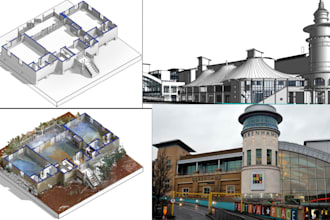 convert point cloud matterport laser scan to autocad revit bim cinema4d render